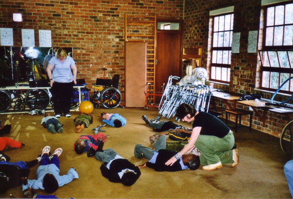 Volunteers working at Tshiridzini Special School, 2004	