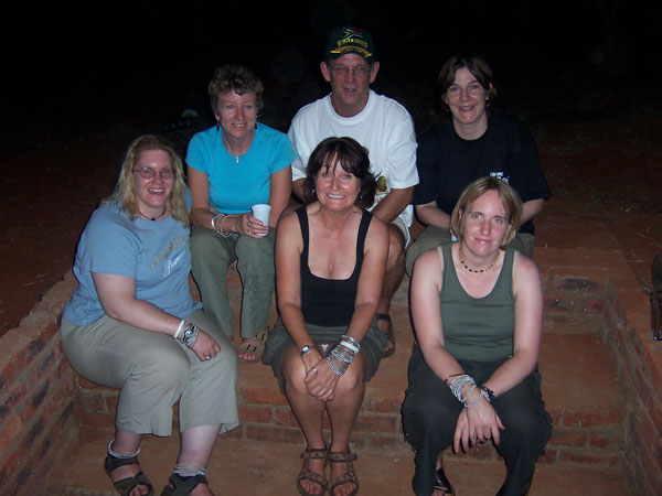 The volunteers 2005 with Linda. Becky, Margaret, Terry, Olivia and Helen.	